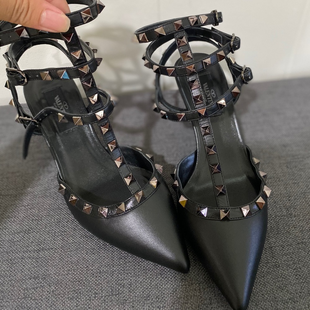 Valentino Rock studded heels in black